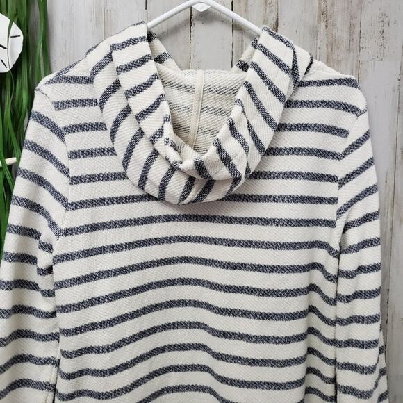 Old Navy Striped Hoodie Sweater Beige Black Size Small - Picture 7 of 8